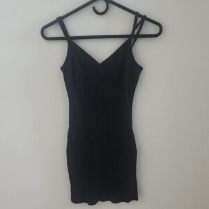 SHEIN Black Textured Bodycon Dress